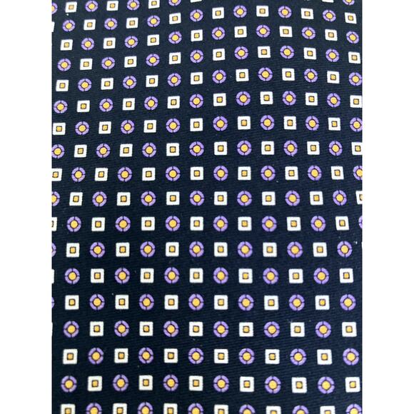 Lauren Ralph Lauren Necktie 100% Silk Black Label Geometrical Pattern 3.75/58 - Picture 3 of 9